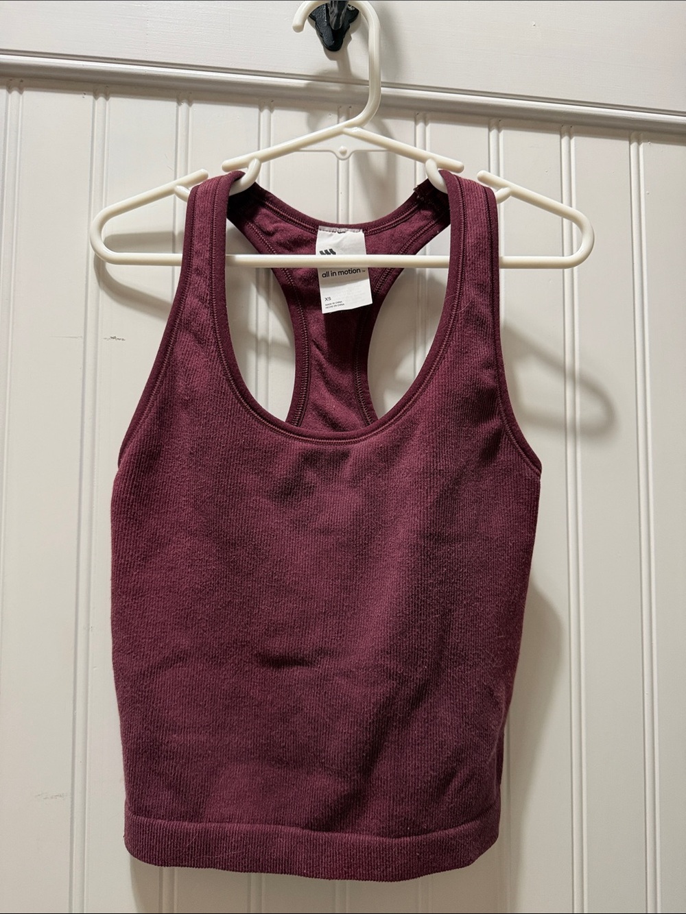 all in motion Women's Ribbed Racerback Sports Tank in Wine